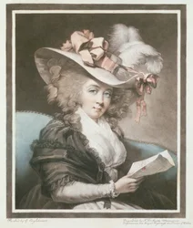 Mrs Mills, graviert und veröffentlicht von John Raphael Smith, 1786